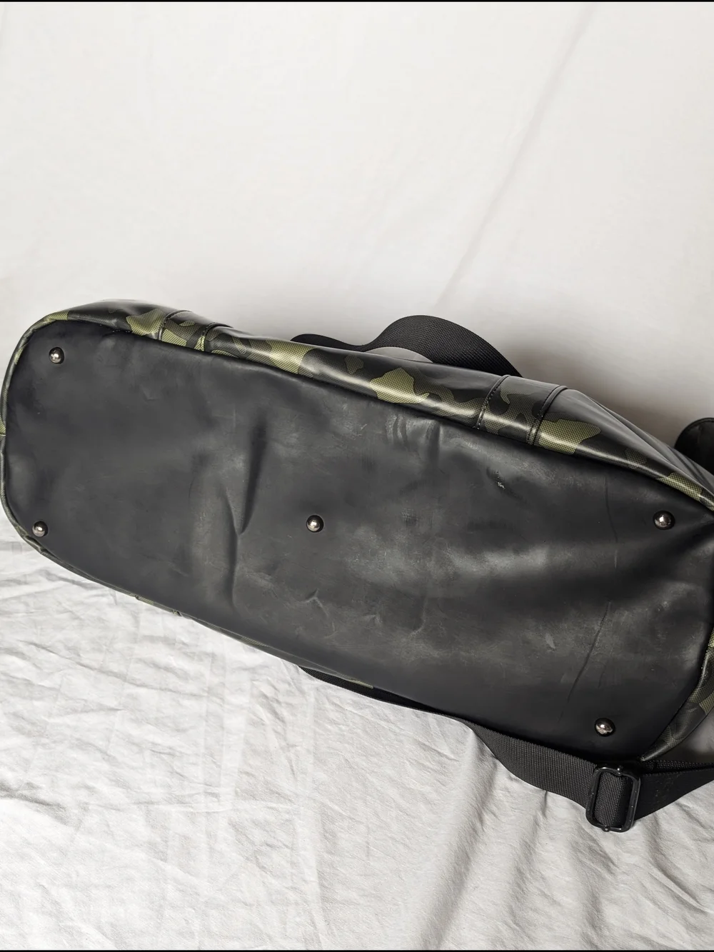 NWOT Duchamp London Rubberized Camo/Camp Tote Duffle Bag